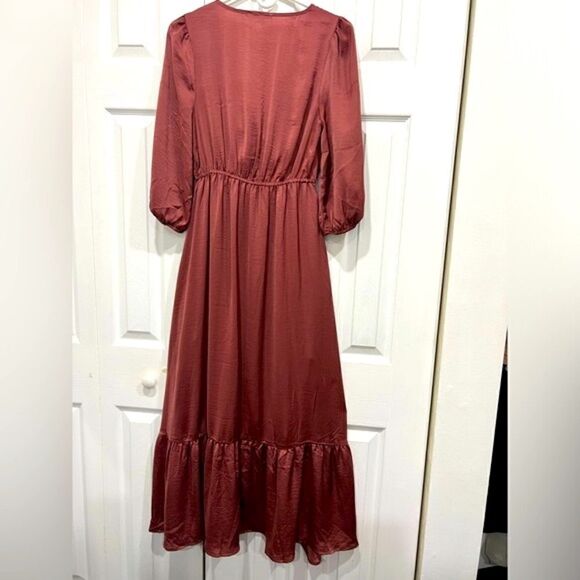 Bae Vely tie front asymmetrical light weight maxi dress size S - Picture 8 of 11